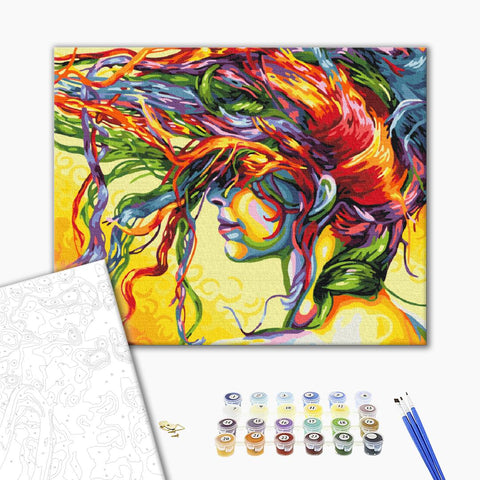 Malowanie po numerach Młoda kobieta. art (BS28421)