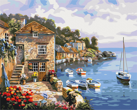 Malowanie po numerach Łodzie na morzu (BS296)