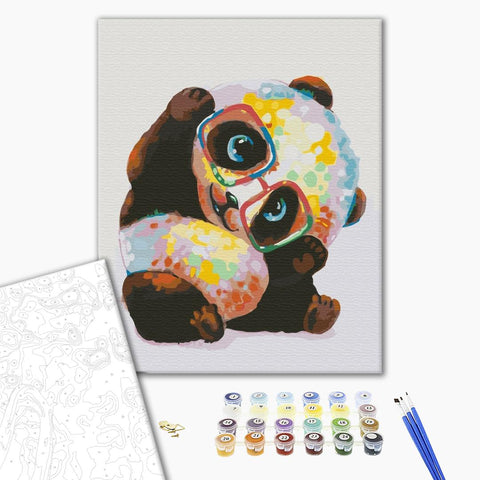 Malowanie po numerach Tęczowa panda (BS52172)