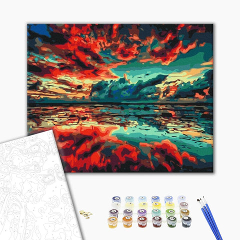 Malowanie po numerach Odbicie świata (BS52183)