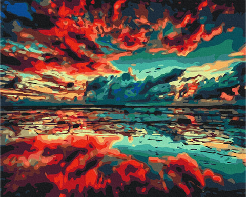 Malowanie po numerach Odbicie świata (BS52183)