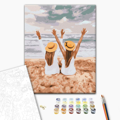 Malowanie po numerach Dziewczyny nad morzem (BS37561)