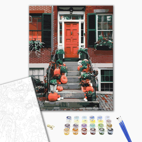 Malowanie po numerach Jesień na west said (BS52538)