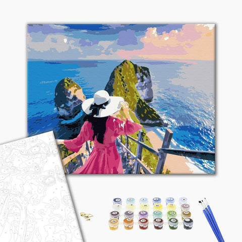 Malowanie po numerach Pani na wyspach (BS51548)