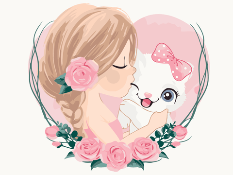 Malowanie po numerach Kocia miłość (KBS7116)