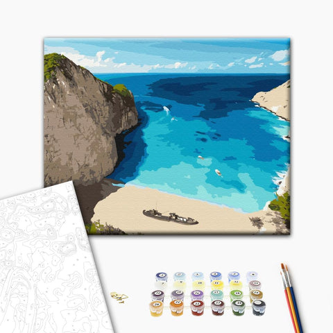 Malowanie po numerach Błękitna laguna (BS52632)