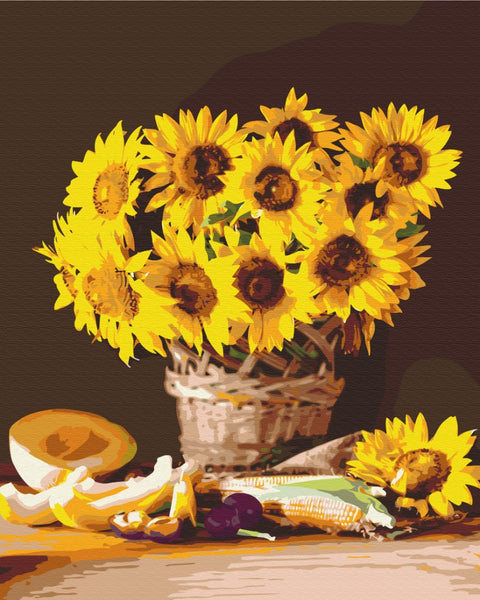 Malowanie po numerach Złote słoneczniki (BS52732)