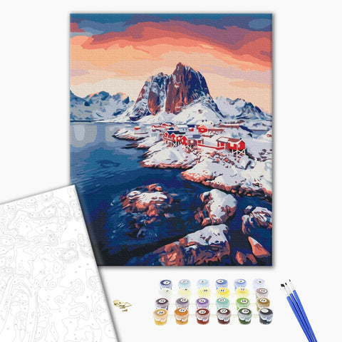 Malowanie po numerach Świt na Lofotach (BS52770)