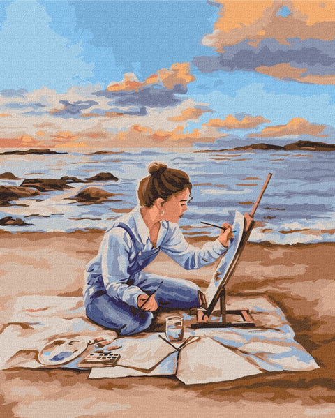 Malowanie po numerach Namalowany zachód @Daryna Mykhailyshyn (BS53128)