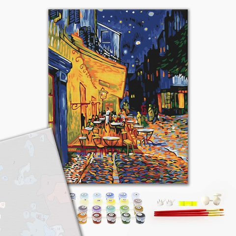 Premium malowanie po numerach Nocna kawiarnia w Arles. van Gogh (PBS51338)