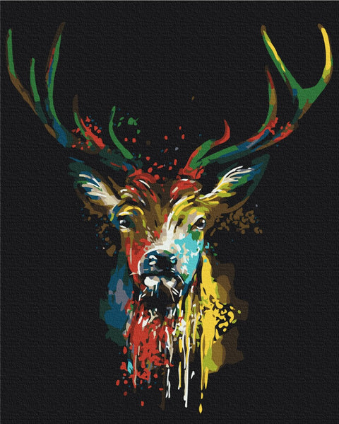 Malowanie po numerach Kolorowy jeleń. (BS51379)