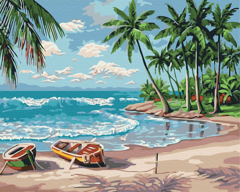 Malowanie po numerach Wybrzeże oceanu. (BS267)