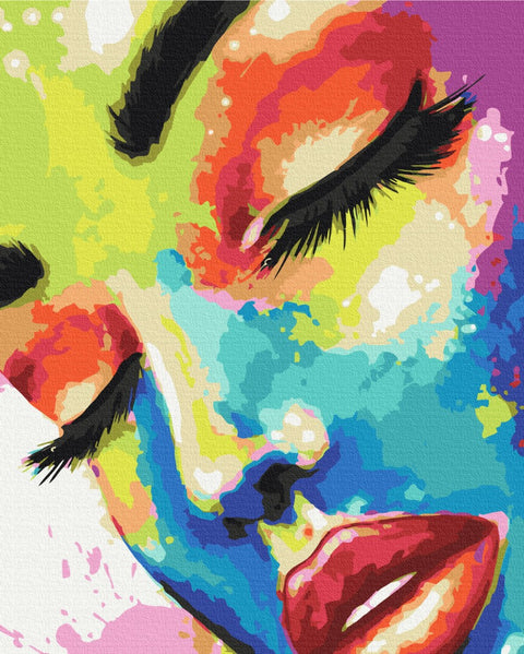 Malowanie po numerach Kobieta w kolorach (BS37607)