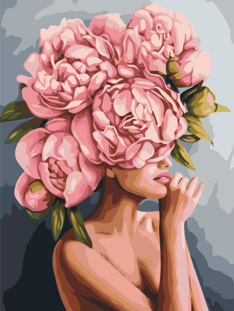 Malowanie po numerach Dotyk piwonii (RBS51481)