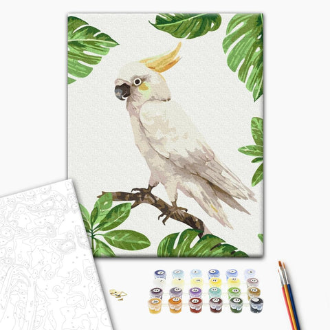 Malowanie po numerach Biały kakadu (RBS1004)