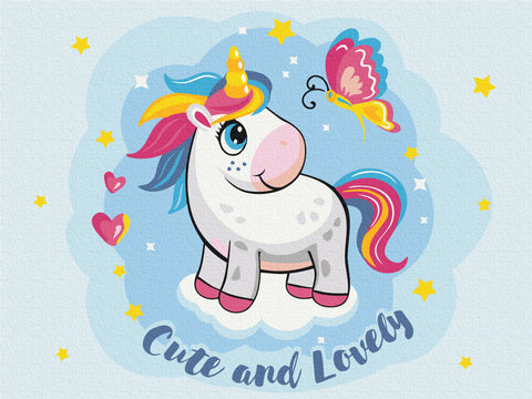 Malowanie po numerach Ładny jednorożec (KBS0111)