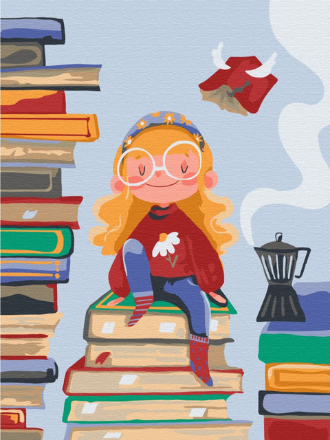 Malowanie po numerach Wróżka książkowa ©Yana Kozak (KBS0122)