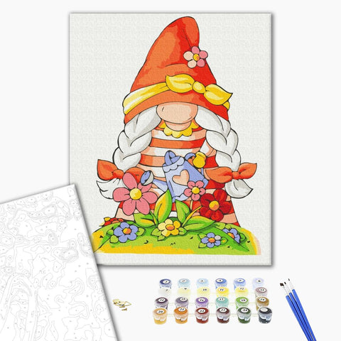 Malowanie po numerach Flower gnome (SBS009)