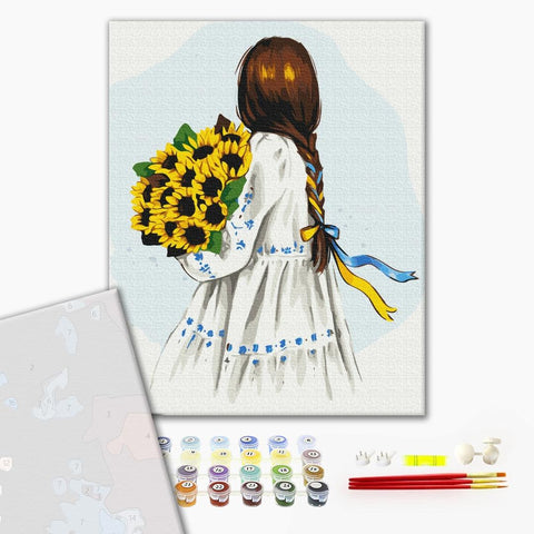 Premium malowanie po numerach Flowers of Ukraine   ©Alla Berezovska (PBS53075)