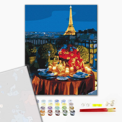 Premium malowanie po numerach Date in Paris (PBS52079)