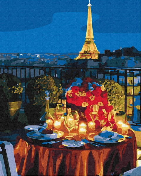 Premium malowanie po numerach Date in Paris (PBS52079)