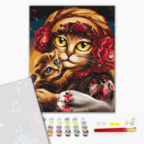Premium malowanie po numerach Cats family ©Marianna Pashchuk (PBS53117)