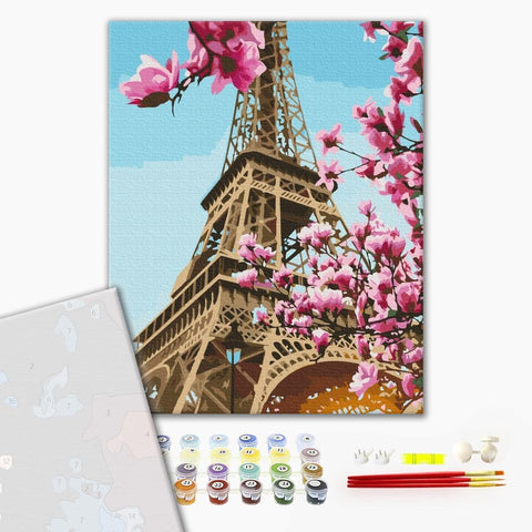 Premium malowanie po numerach Sakura in Paris (PBS52836)