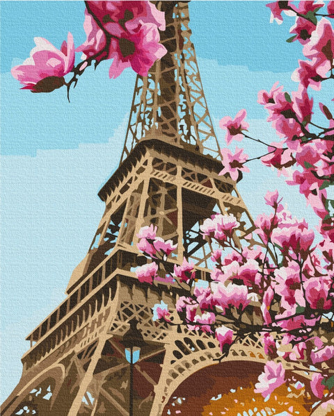 Premium malowanie po numerach Sakura in Paris (PBS52836)