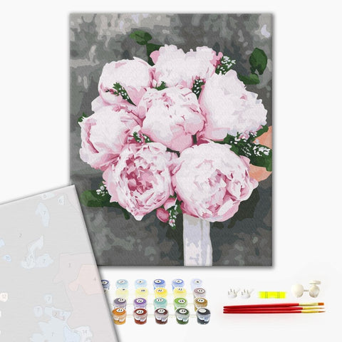 Premium malowanie po numerach Peonies for the bride (PBS37530)
