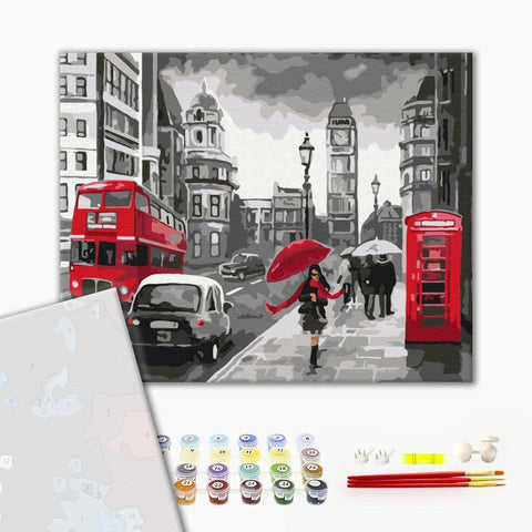 Premium malowanie po numerach Rainy London (PBS34828)