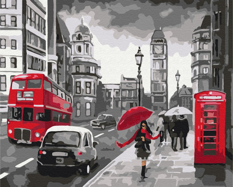 Premium malowanie po numerach Rainy London (PBS34828)