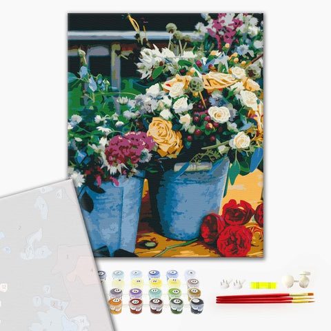 Premium malowanie po numerach The florist's joy (PBS52442)