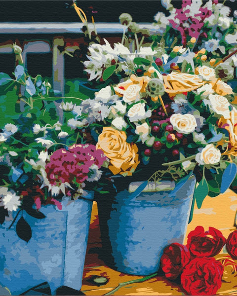 Premium malowanie po numerach The florist's joy (PBS52442)