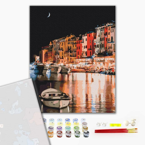 Premium malowanie po numerach światła nocnych Włoch (PBS52520)