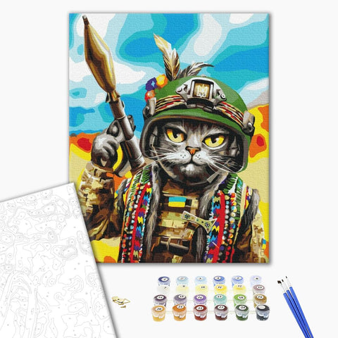 Premium malowanie po numerach Hutsul the cat ©Marianna Pashchuk (PBS53277)