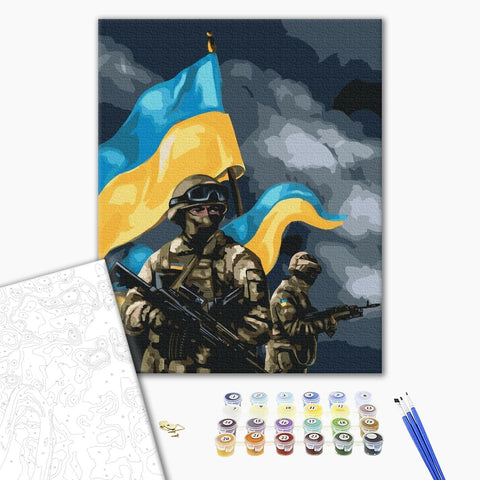 Premium malowanie po numerach AFU ©Olga Bochulynska (PBS53127)