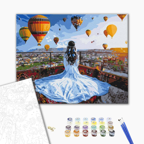 Premium malowanie po numerach Dreamer in Cappadocia (PBS37984)