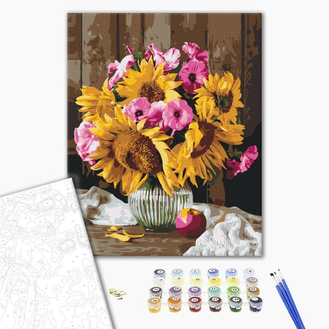Premium malowanie po numerach Country bouquet (PBS52735)