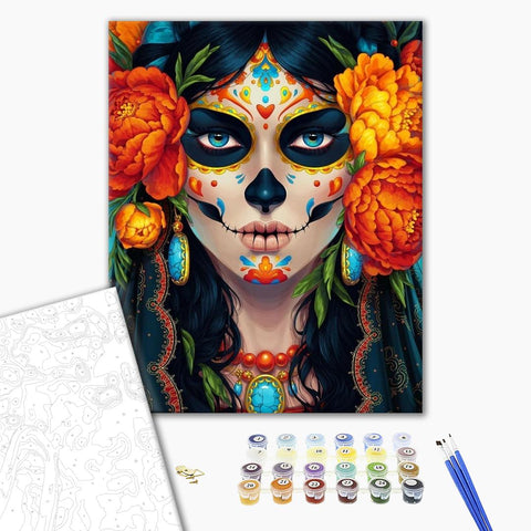 Premium malowanie po numerach Meksyk w jej oczach (PBS52270)