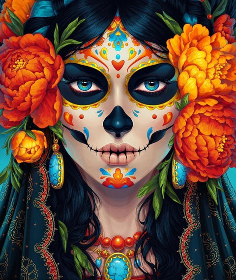 Premium malowanie po numerach Meksyk w jej oczach (PBS52270)