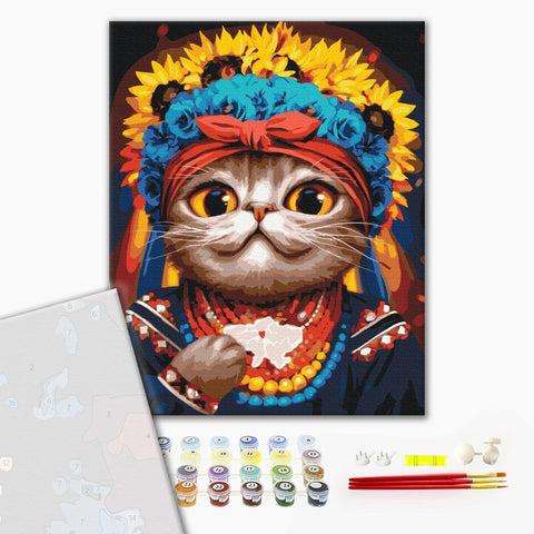 Premium malowanie po numerach Cat Author ©Marianna Pashchuk (PBS53310)