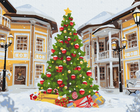 Premium malowanie po numerach Main New Year's beauty (PBS52747)