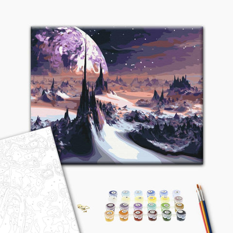 Premium malowanie po numerach Space landscapes (PBS40470)
