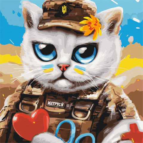 Premium malowanie po numerach Cat doctor ©Marianna Pashchuk (PBS53118M)
