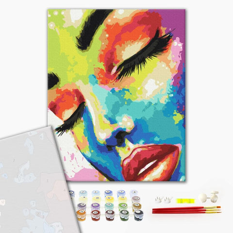 Premium malowanie po numerach Woman in colors (PBS37607)