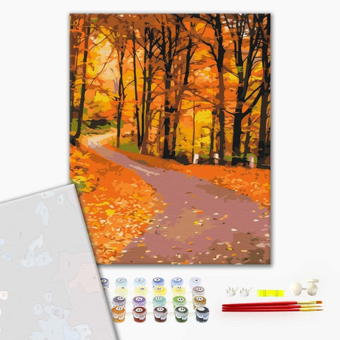 Premium malowanie po numerach Jesienny park. (PBS52618)