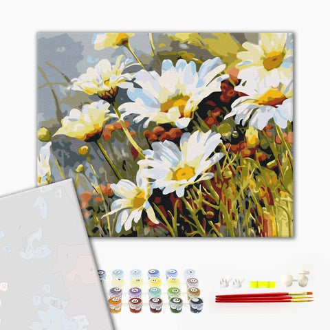 Premium malowanie po numerach Truskawka w stokrotkach (PBS52280)