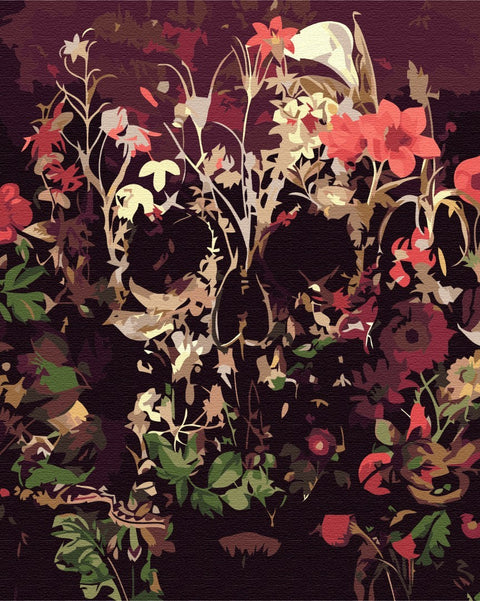 Premium malowanie po numerach Czaszka w suszonych zestawach (PBS51520)