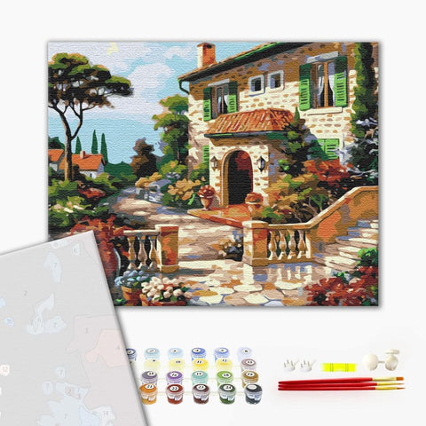 Premium malowanie po numerach Słoneczna ulica (PBS51617)