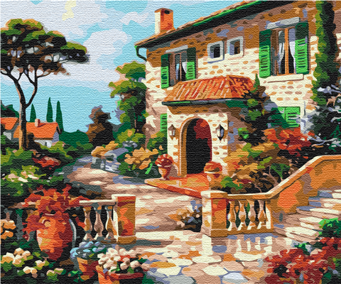 Premium malowanie po numerach Słoneczna ulica (PBS51617)